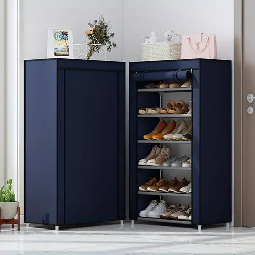 6-Layer Shoe Rack Cabinet: Waterproof, Dustproof & Lightweight