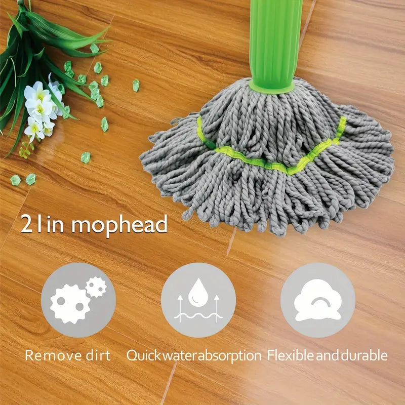 2-in-1 Self-Wringing Microfiber Mop