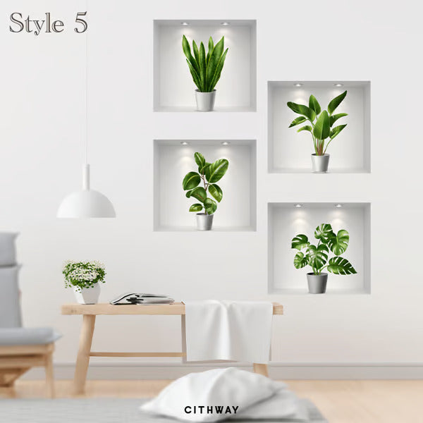 Self-Adhesive 3D Plant Wall Stickers