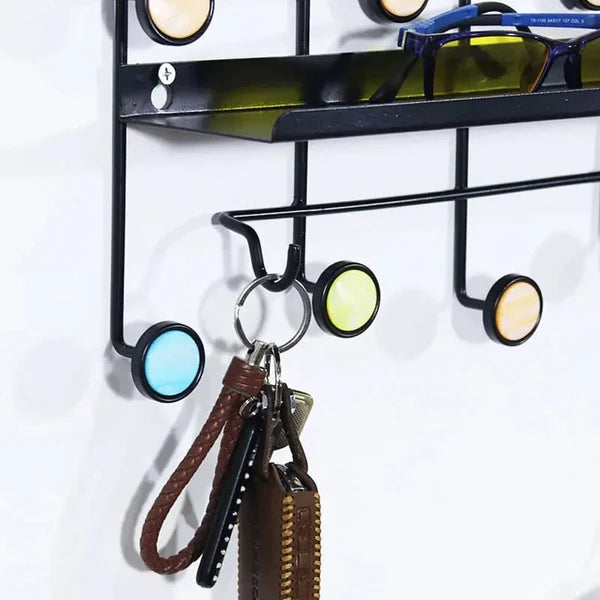 Nordic Style Wall Shelf With Hooks (Premium Quality)