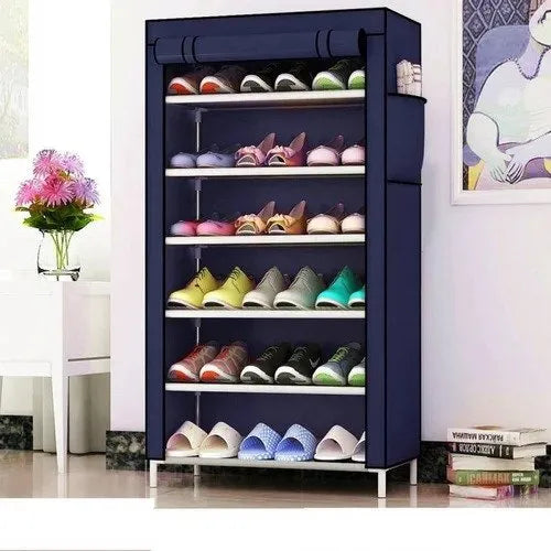 6-Layer Shoe Rack Cabinet: Waterproof, Dustproof & Lightweight