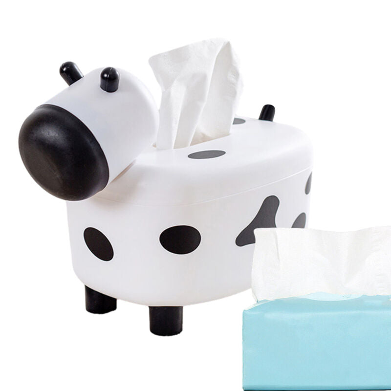 2 in 1 Cow Tissue Box with Toothpick Holder