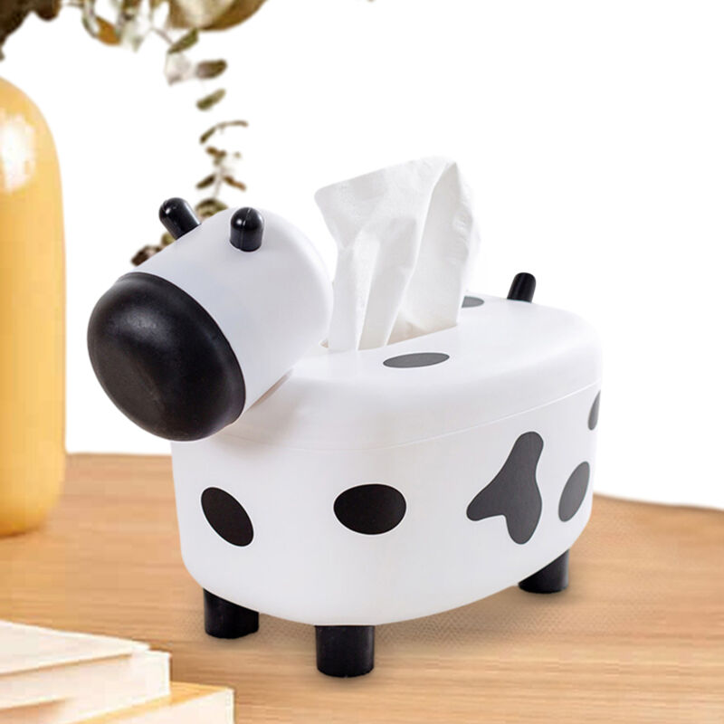 2 in 1 Cow Tissue Box with Toothpick Holder