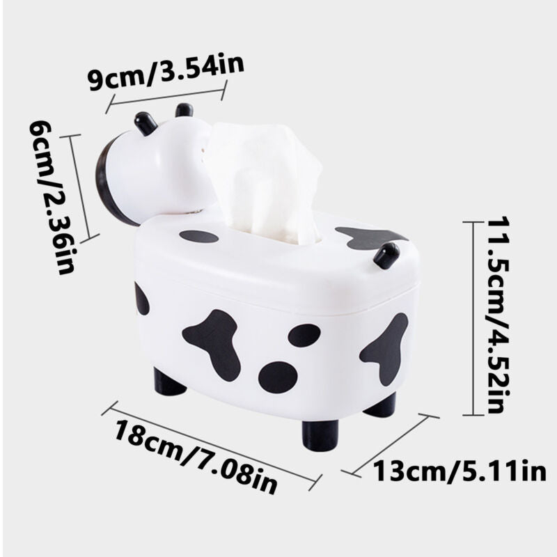 2 in 1 Cow Tissue Box with Toothpick Holder