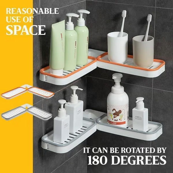 Punch-Free Bathroom Corner Rack