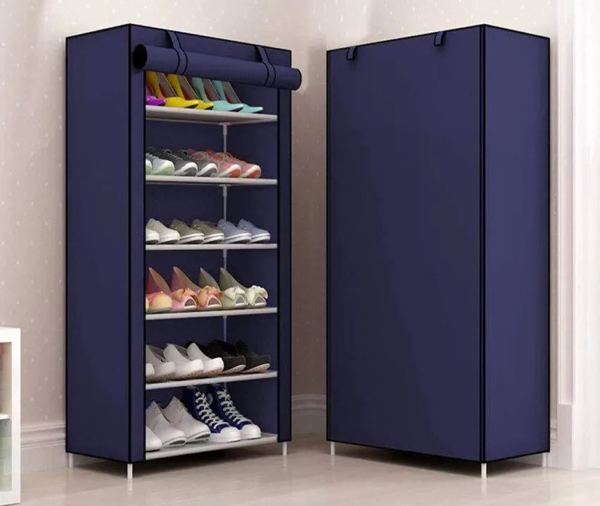 6-Layer Shoe Rack Cabinet: Waterproof, Dustproof & Lightweight