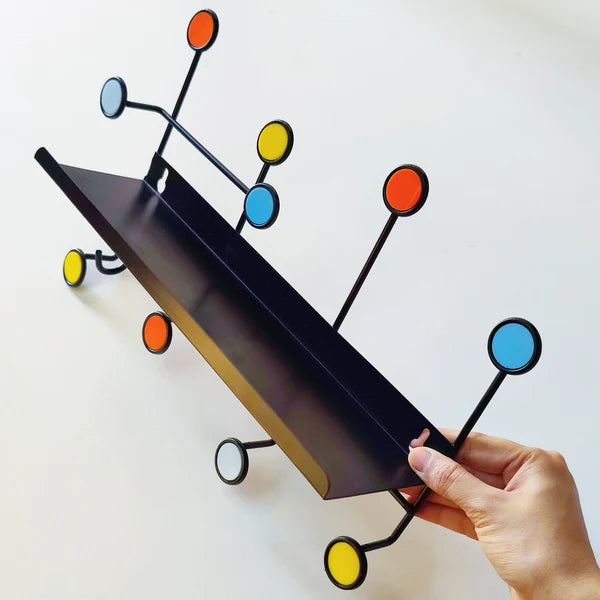Nordic Style Wall Shelf With Hooks (Premium Quality)