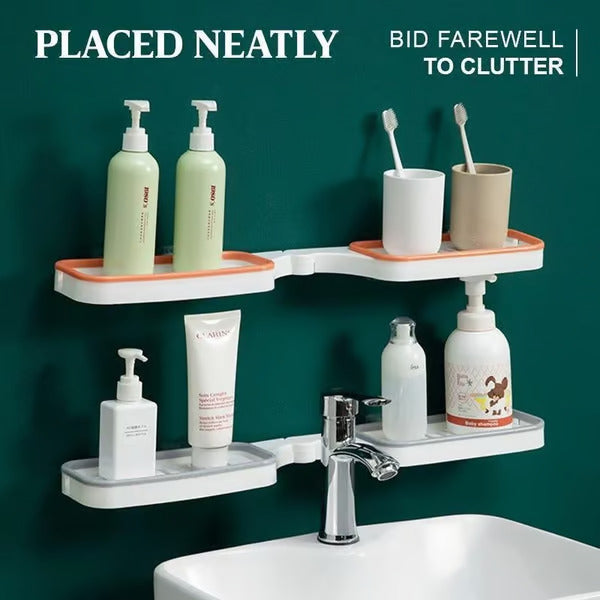 Punch-Free Bathroom Corner Rack