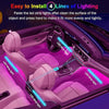 Multi-Color Car LED Interior Lights with Remote (4PCS)