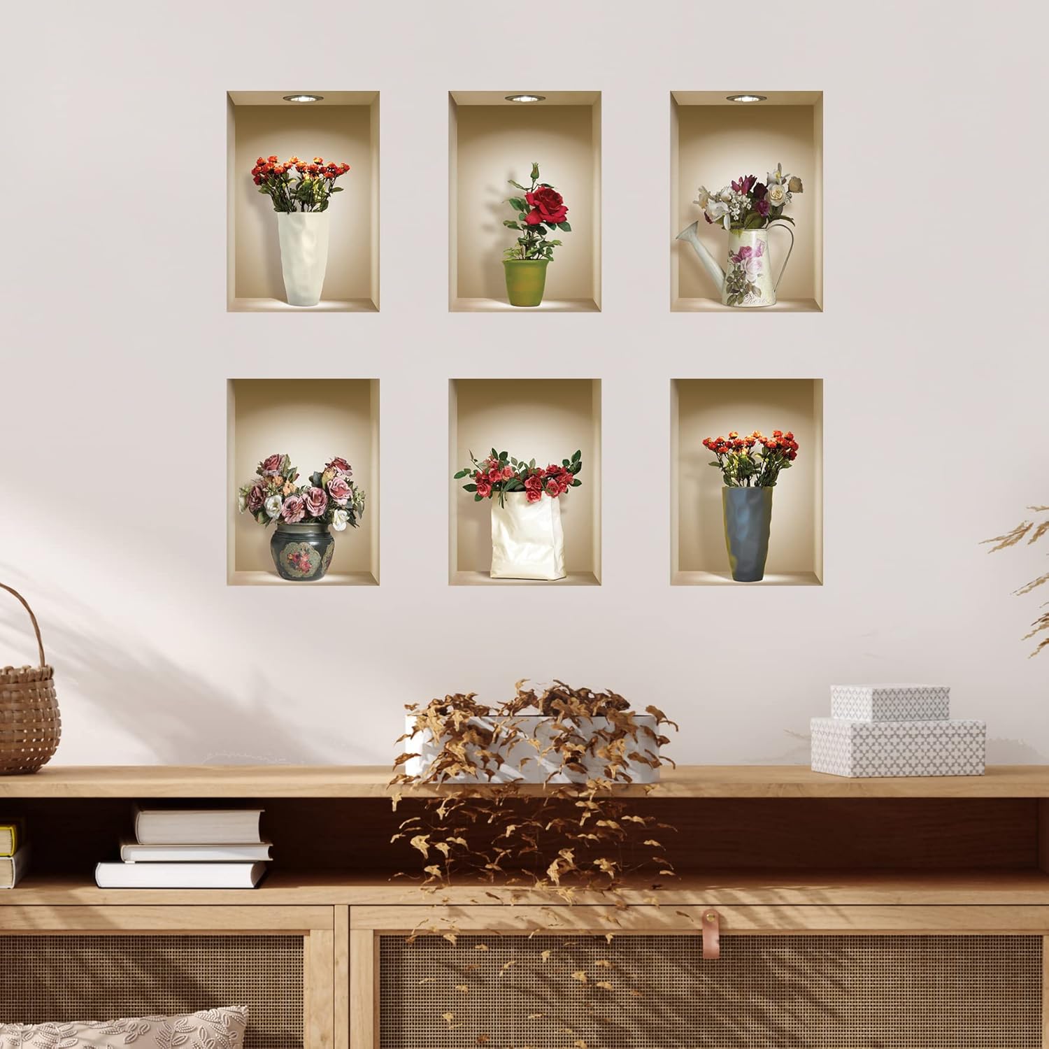 Self-Adhesive 3D Plant Wall Stickers