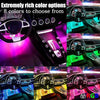 Multi-Color Car LED Interior Lights with Remote (4PCS)