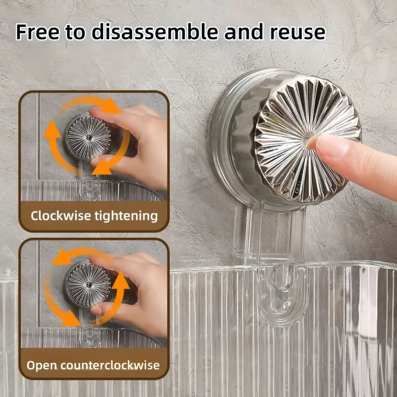 No-drill Suction Cup Storage Rack