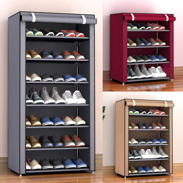 6-Layer Shoe Rack Cabinet: Waterproof, Dustproof & Lightweight