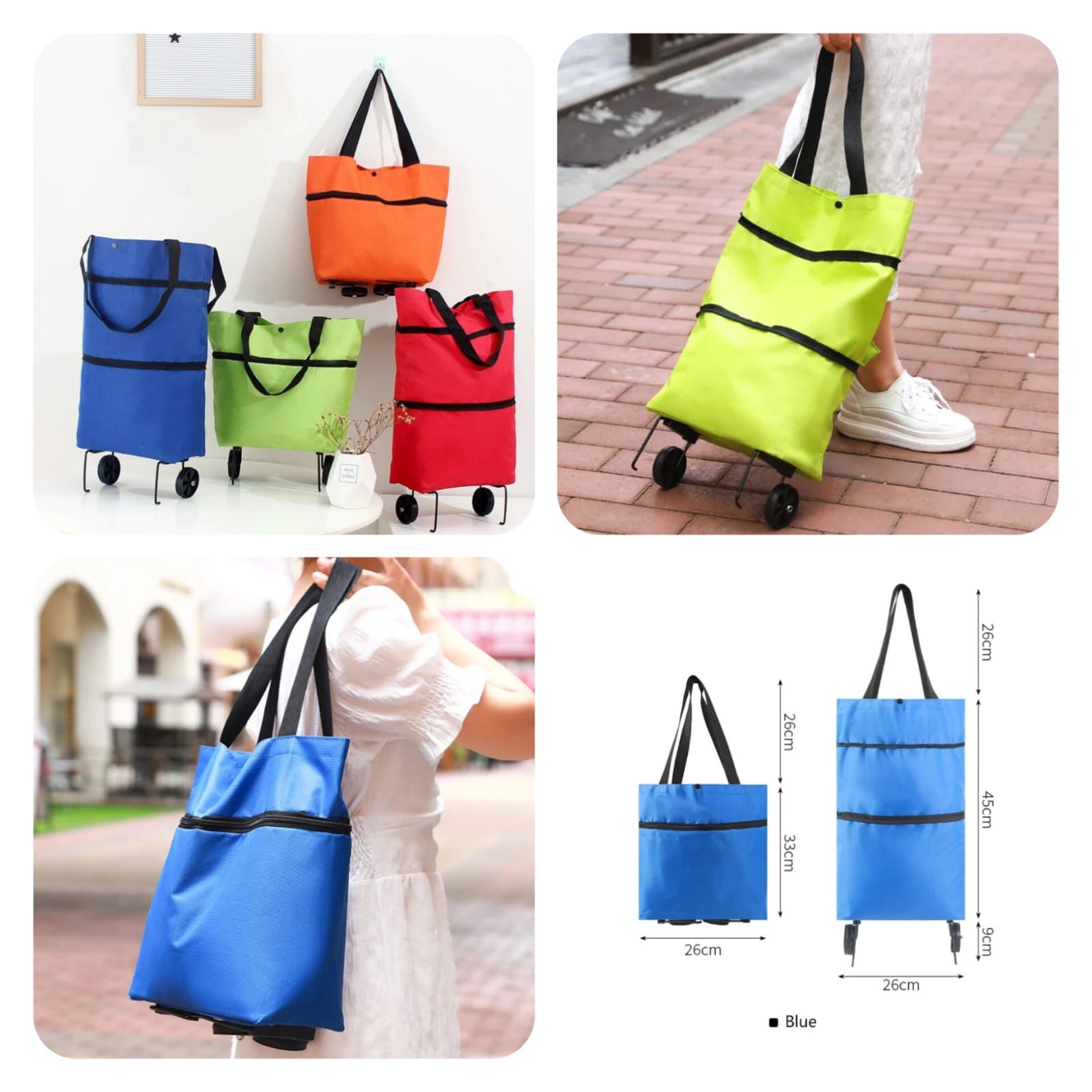 Foldable Shopping Trolley Bag