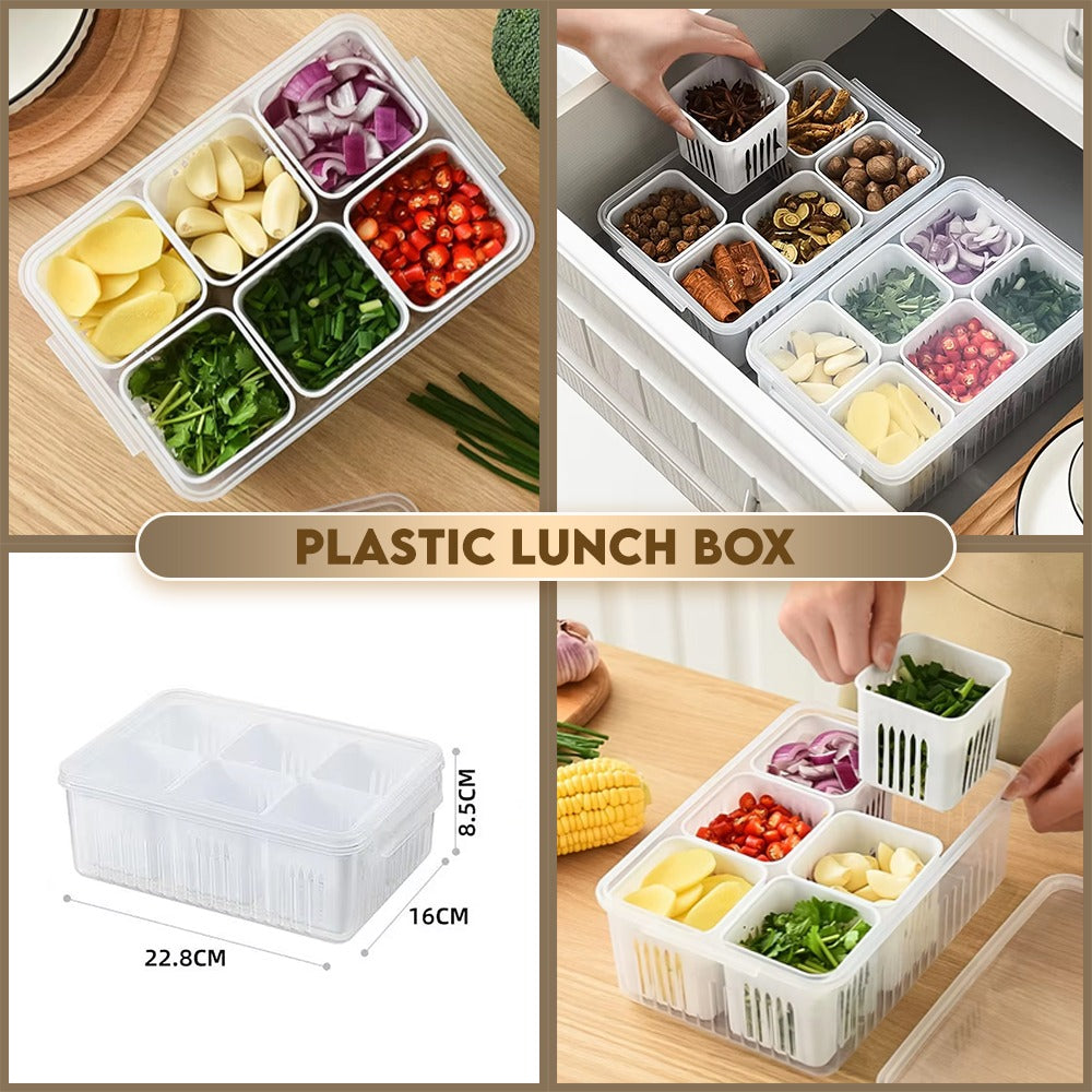 6-Grids Refrigerator Storage Box