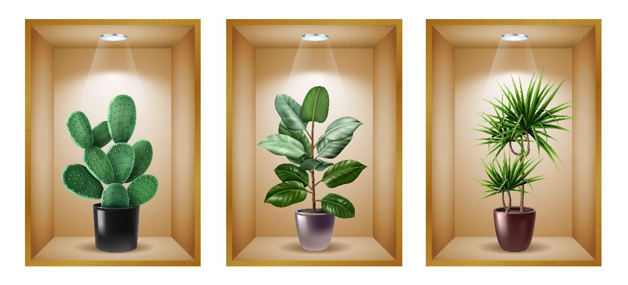 Self-Adhesive 3D Plant Wall Stickers