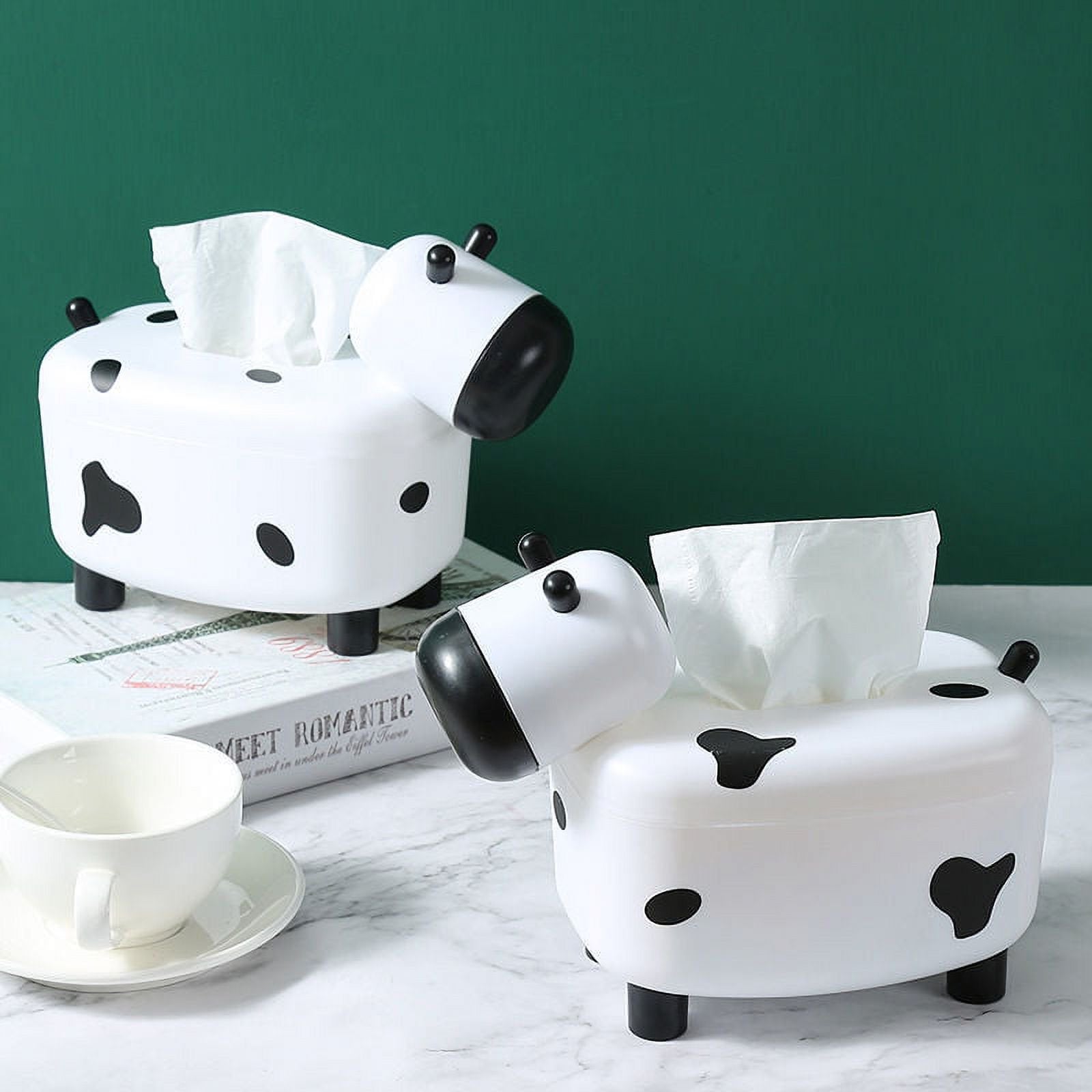 2 in 1 Cow Tissue Box with Toothpick Holder