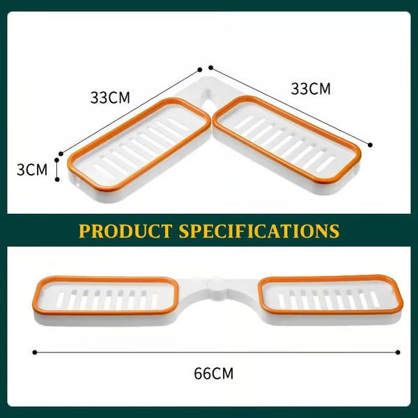 Punch-Free Bathroom Corner Rack