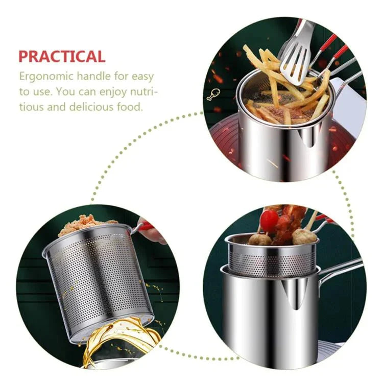 304 Stainless Steel Multifunctional Fryer (1200ml)