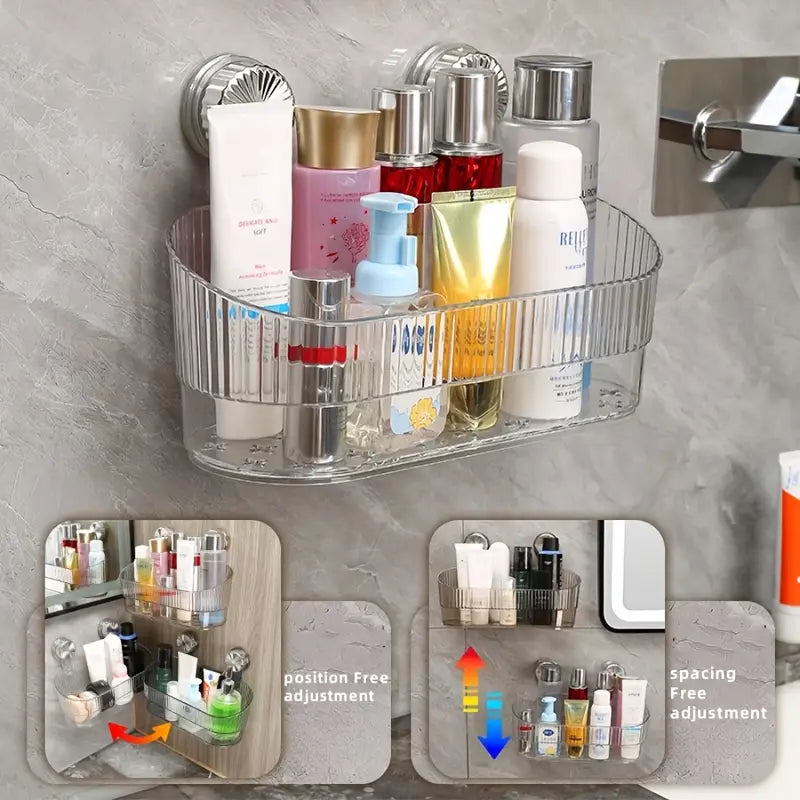 No-drill Suction Cup Storage Rack