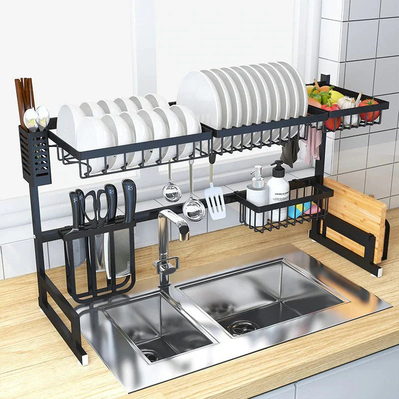 Multi-Functional Over-Sink Dish Drying Rack